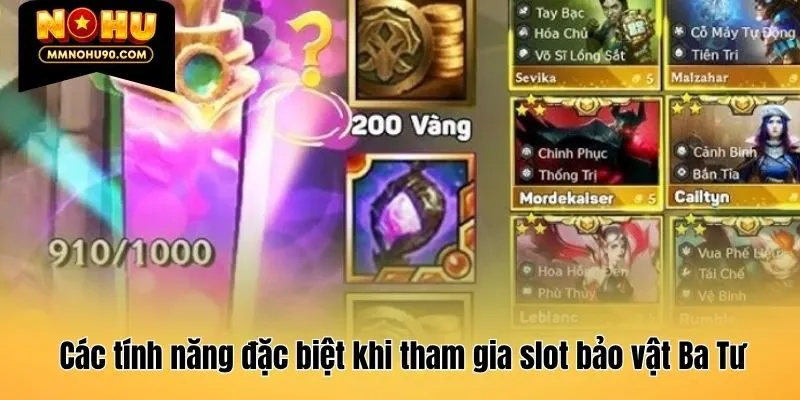 Các tính năng đặc biệt khi tham gia slot bảo vật Ba Tư